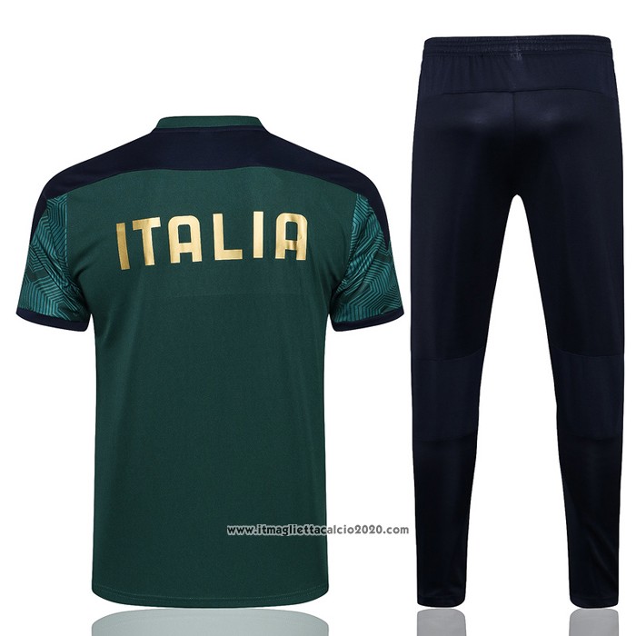 Tuta da Track Italia Manica Corta 2021 2022 Verde